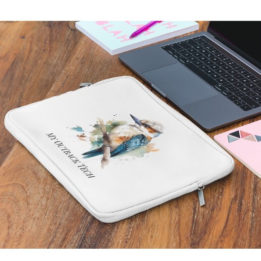 True Blue Kookaburra, custom Laptopschutzhülle