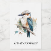 True Blue Kookaburra, custom Lebensmitteletikett (Einzelnes Label)