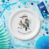 True Blue Kookaburra, custom Pappteller (Party)