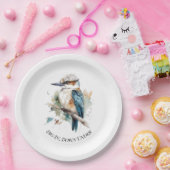 True Blue Kookaburra, custom Pappteller (Party)