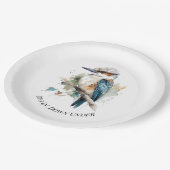 True Blue Kookaburra, custom Pappteller (Schrägansicht)