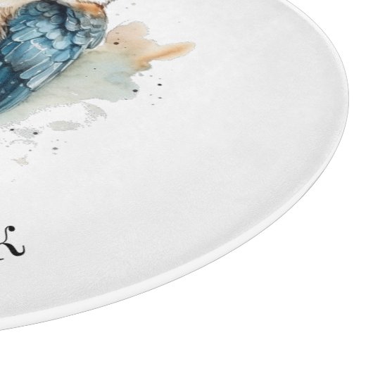 True Blue Kookaburra, custom Schneidebrett (Ecke)