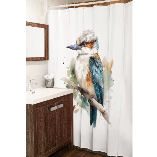 True Blue Kookaburra Duschvorhang