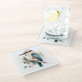 True Blue Kookaburra Glasuntersetzer (Schrägansicht)