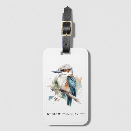 True Blue Kookaburra, individuell Gepäckanhänger (Vorderseite Vertikal)