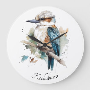 True Blue Kookaburra, individuell Große Wanduhr