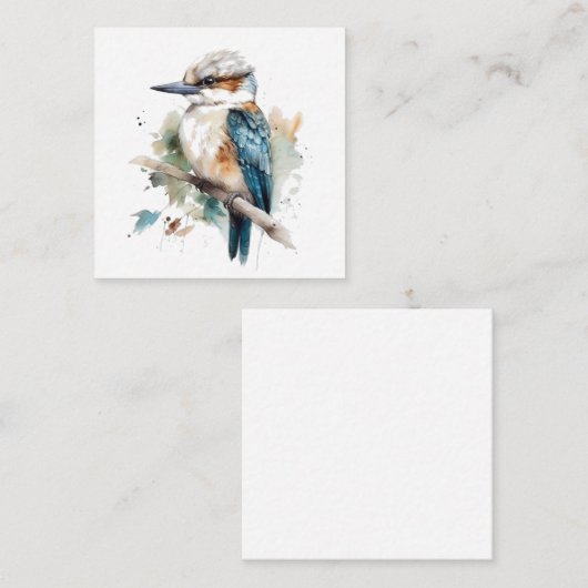 True Blue Kookaburra Mitteilungskarte (Vorne/Hinten)