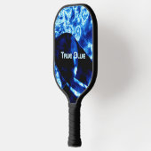 True Blue mit Namen und Initialen Pickleball Schläger (Links)