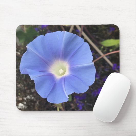 True Blue Morning Glory Close-up Mousepad (Mit Mouse)
