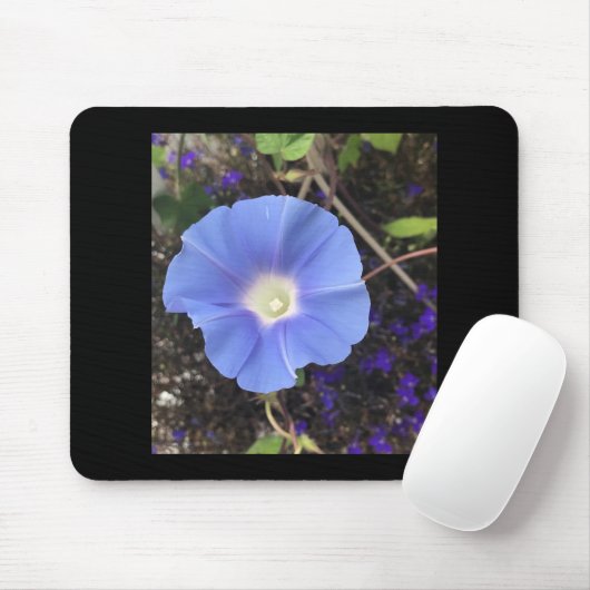 True Blue Morning Glory Mousepad (Mit Mouse)
