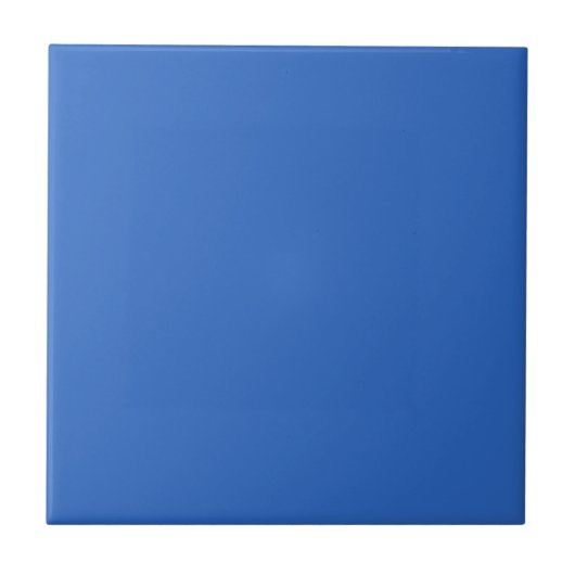True Blue Solid Color Tile Fliese (Vorderseite)