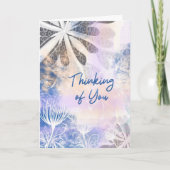 True Blue – Watercolor Floral Encouragement Karte (Vorderseite)