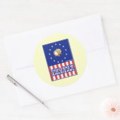 True Brew Wine Amerikaner Runder Aufkleber (Umschlag)