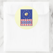 True Brew Wine Amerikaner Runder Aufkleber (Tasche)