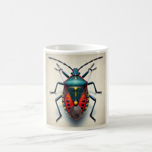 True Bug Heteroptera 010824IREF208 - Watercolor Kaffeetasse (Mittel)