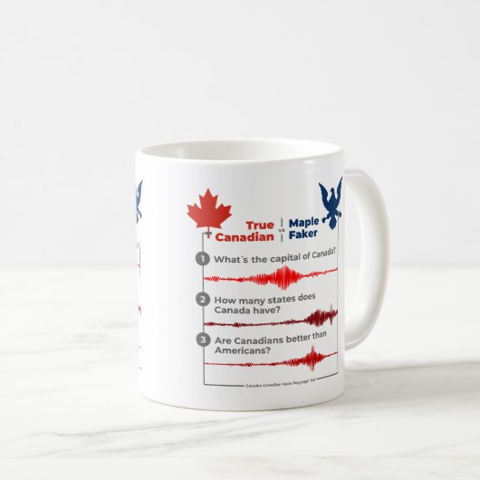 True Canadian oder Maple Faker Kaffeetasse (VorderseiteRechts)