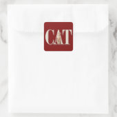 True Cat Liebe Quadratischer Aufkleber (Tasche)