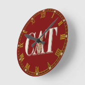 True Cat Liebe Runde Wanduhr (Winkel)