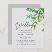 True Color GREENERY Budget Hochzeitseinladungen (Vorne/Hinten)