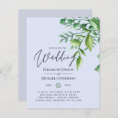 True Color GREENERY Budget Hochzeitseinladungen (Vorne/Hinten)