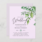 True Color GREENERY Budget Hochzeitseinladungen (Vorne/Hinten)
