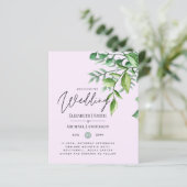 True Color GREENERY Budget Hochzeitseinladungen (Stehend Vorderseite)