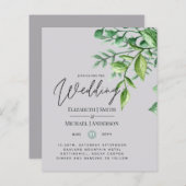 True Color GREENERY Budget Hochzeitseinladungen (Vorne/Hinten)