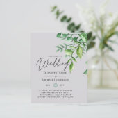 True Color GREENERY Budget Hochzeitseinladungen (Stehend Vorderseite)
