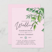 True Color GREENERY Budget Hochzeitseinladungen (Vorne/Hinten)