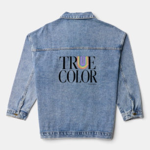 True Colors Editorial Custom Typography Design Jeansjacke