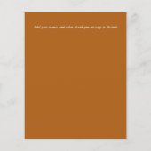 True Colors FOTO Vielen Dank Letter Budget Wedding (Rückseite)