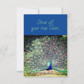 True Colors Peacock Flat Grußkarte Karte (Vorderseite)