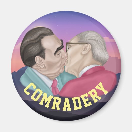 True Comradery - Brezhnev küsst Honecker Magnet (Vorne)