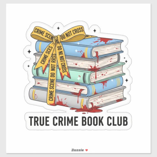 True Crime Book Sticker - Crime Scene Books mit (Blatt)