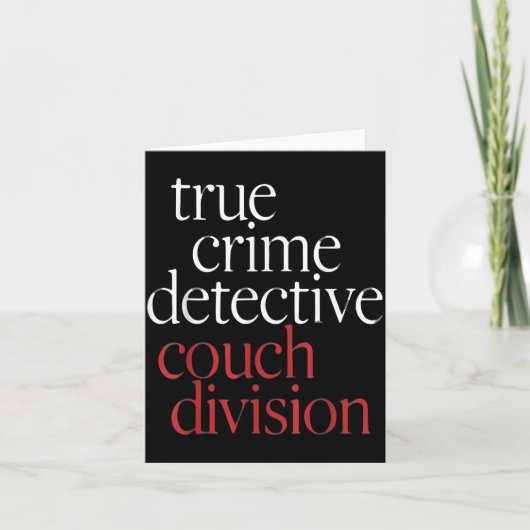 True Crime Detective Couch Di Karte (Vorderseite)
