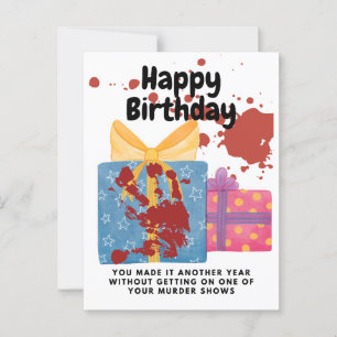 True Crime Geburtstag kommt nicht in einer Mordsho Postkarte