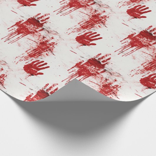True Crime Horror Muster Geschenkpapier (Ecke)