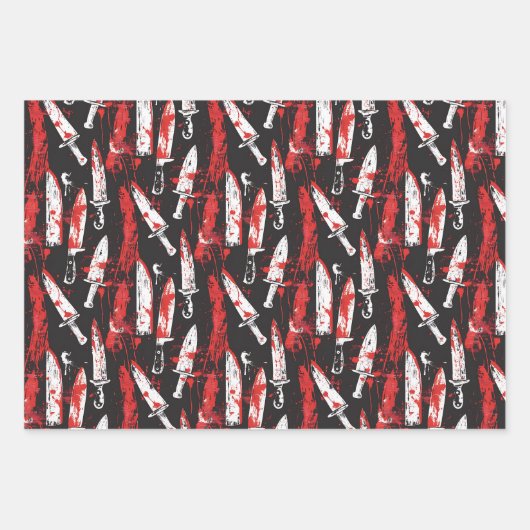 True Crime Horror Muster Geschenkpapier Set (Vorderseite 3)