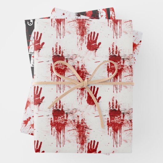 True Crime Horror Muster Geschenkpapier Set (Beispiel)