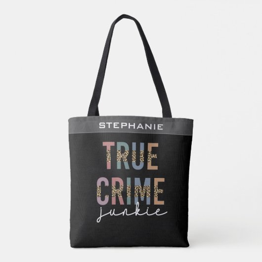 True Crime Junkie | Ermordete Kriminalitätsanzeige Tasche (Rückseite)