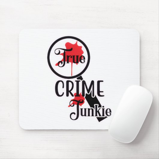 True Crime Junkie-Mauspad Mousepad (Mit Mouse)