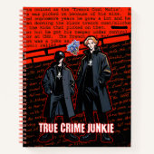 True Crime Junkie Notebook Notizblock (Vorderseite)