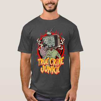 True Crime Junkie Serial Killer Mugshot Vintag T-Shirt