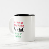 True Crime oder Holiday Movies Ristorante Al Pento Zweifarbige Tasse (Vorderseite Links)