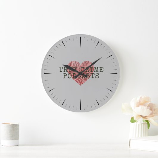 True Crime Podcast Lover Große Wanduhr (Zuhause)