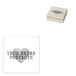 True Crime Podcast Lover Gummistempel