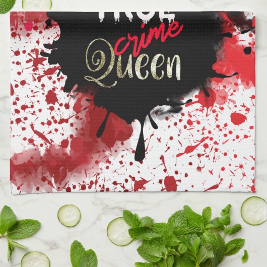 True Crime Queen Geschirrtuch (Gefaltet)
