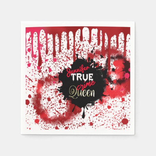 True Crime Queen Personalisiert Paper Cups Serviette (Vorderseite)