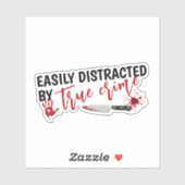 True Crime Shows Lover Funny Gift Aufkleber (Blatt)