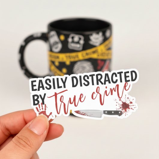 True Crime Shows Lover Funny Gift Aufkleber